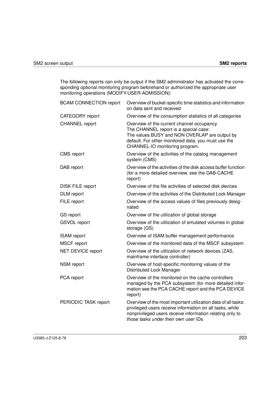 Siemens U3585-J-Z125-8-76 1, SM2 monitoring system manual SM2 reports 