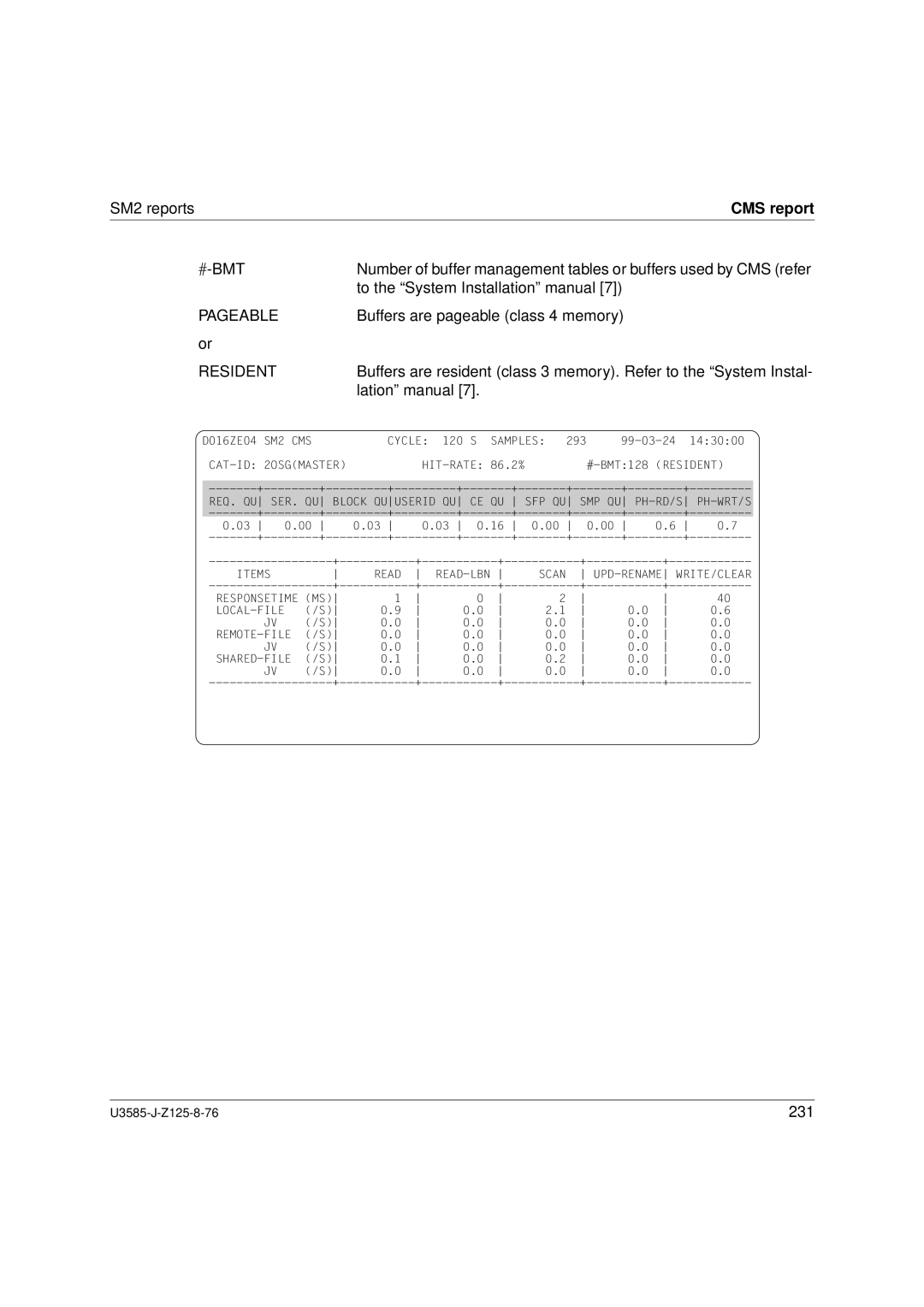 Siemens U3585-J-Z125-8-76 1, SM2 monitoring system manual #-Bmt, Pageable, Resident 