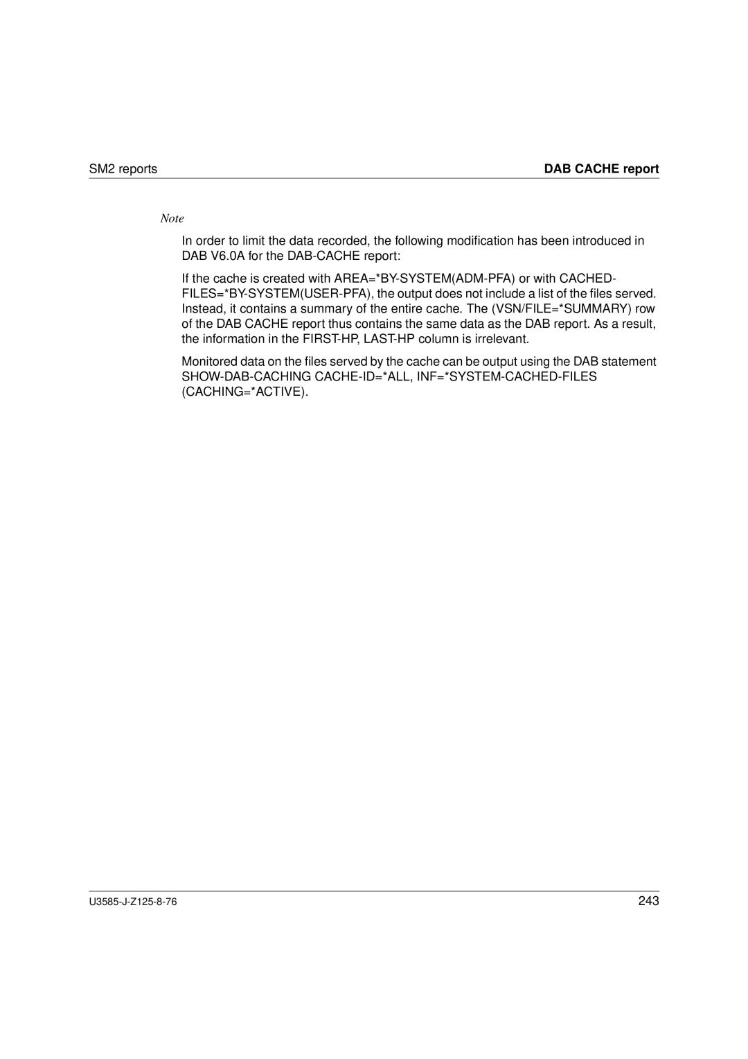 Siemens U3585-J-Z125-8-76 1, SM2 monitoring system manual 243 