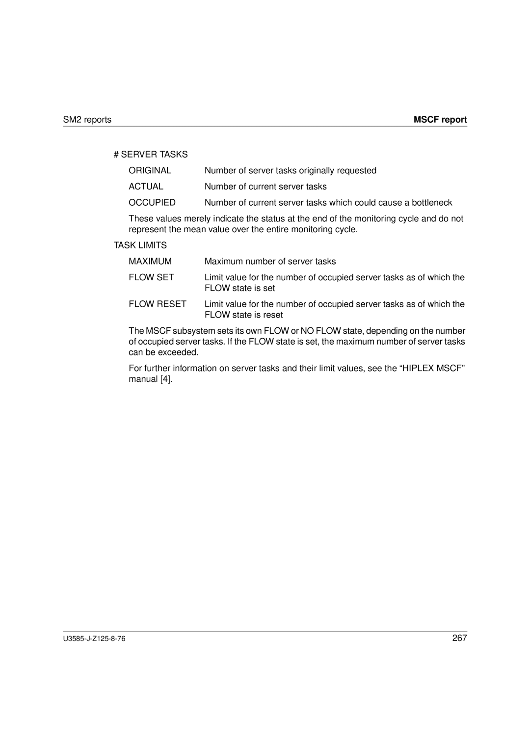 Siemens U3585-J-Z125-8-76 1, SM2 monitoring system manual Mscf report 