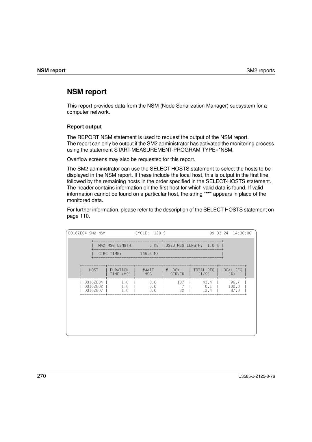 Siemens SM2 monitoring system, U3585-J-Z125-8-76 1 manual NSM report SM2 reports 