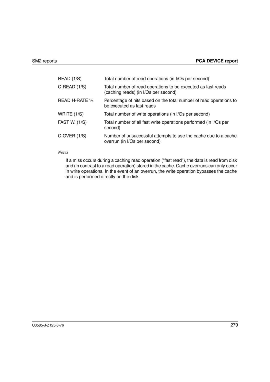 Siemens U3585-J-Z125-8-76 1, SM2 monitoring system manual PCA Device report, Read H-RATE % 