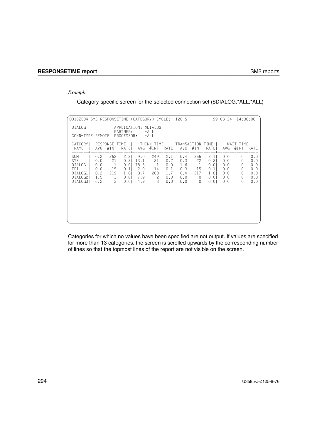 Siemens SM2 monitoring system, U3585-J-Z125-8-76 1 manual D016ZE04 SM2 Responsetime Category Cycle 