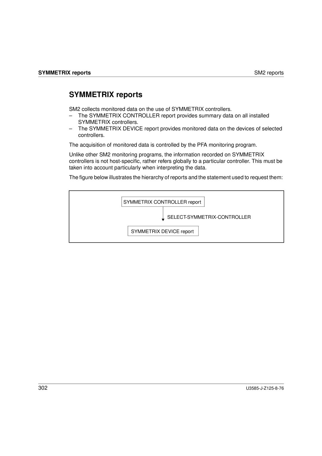 Siemens SM2 monitoring system, U3585-J-Z125-8-76 1 manual Symmetrix reports SM2 reports 