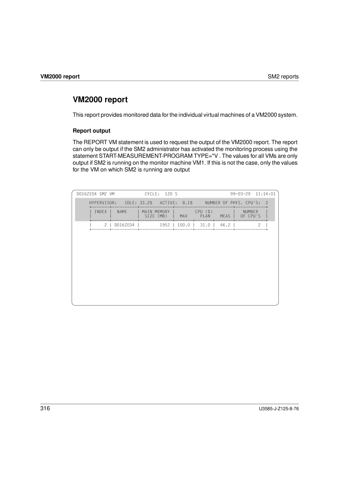 Siemens SM2 monitoring system, U3585-J-Z125-8-76 1 manual VM2000 report SM2 reports 