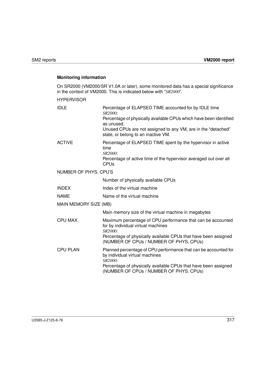 Siemens U3585-J-Z125-8-76 1, SM2 monitoring system manual VM2000 report 