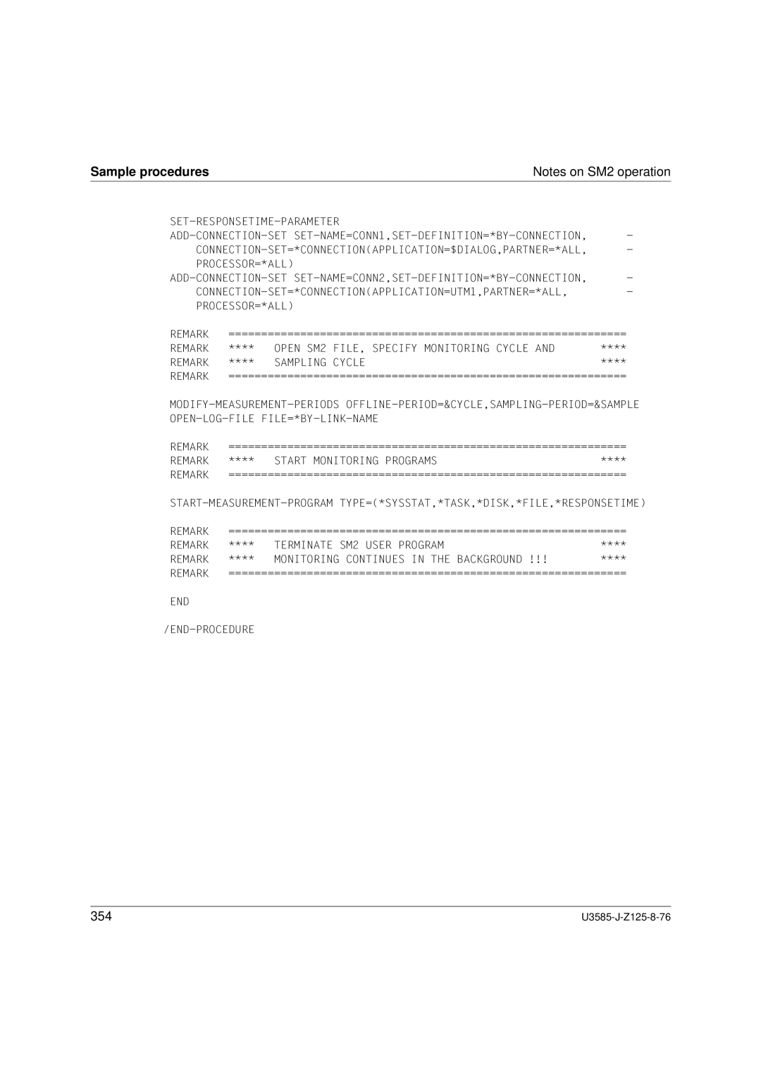 Siemens SM2 monitoring system, U3585-J-Z125-8-76 1 manual 354 