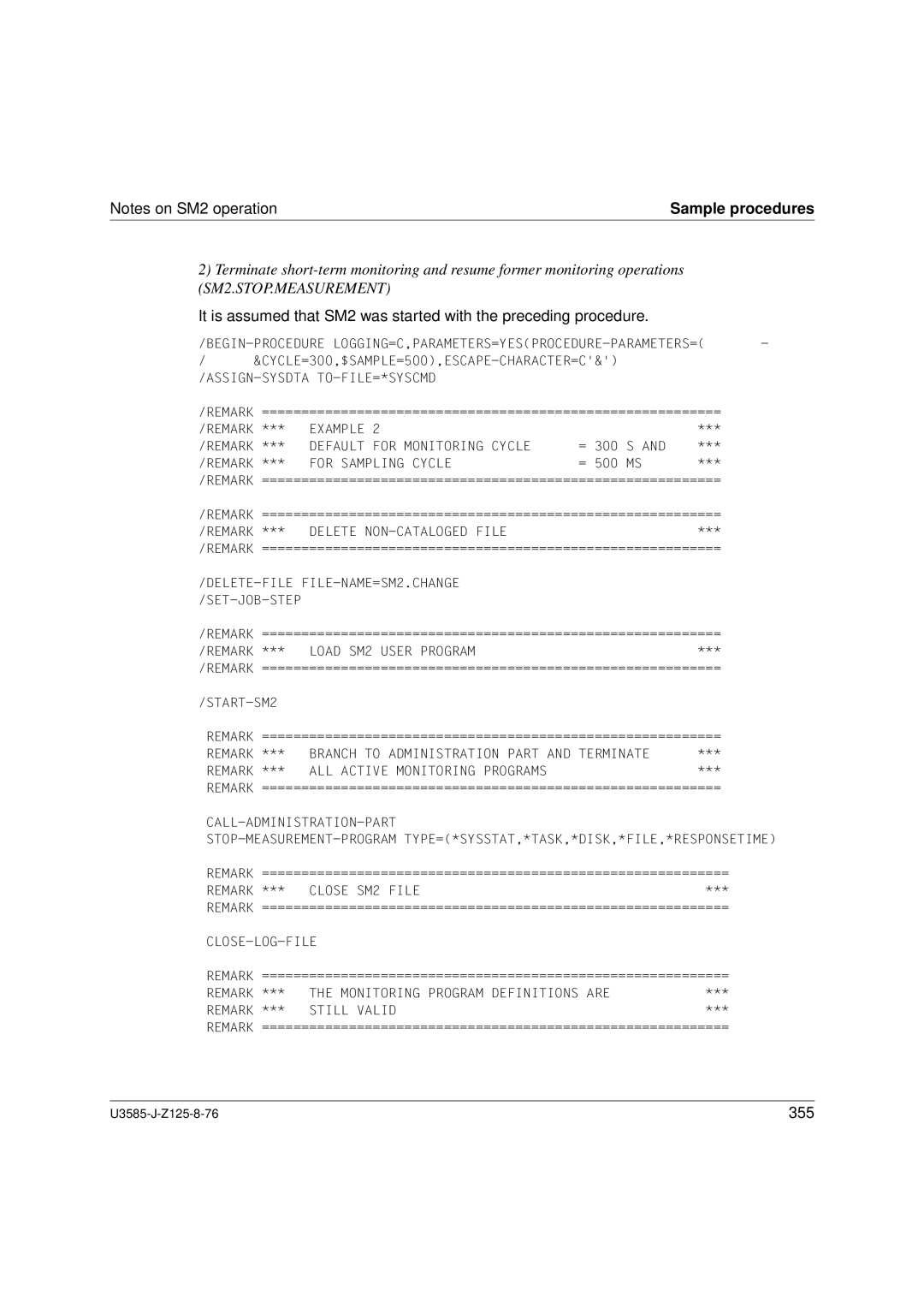 Siemens U3585-J-Z125-8-76 1, SM2 monitoring system manual 355 