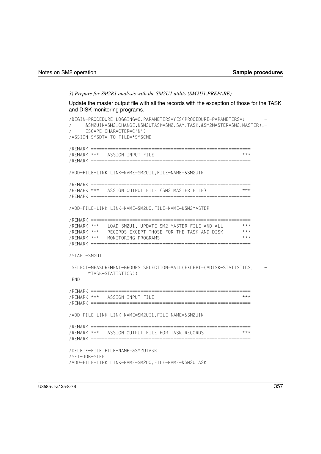 Siemens U3585-J-Z125-8-76 1, SM2 monitoring system manual 357 