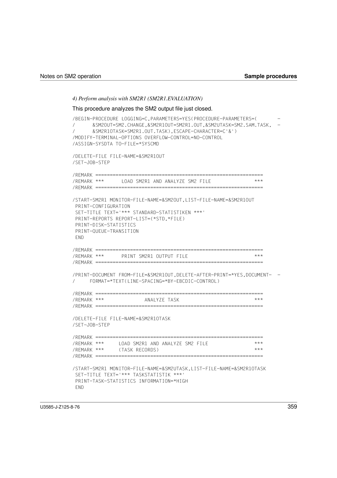 Siemens U3585-J-Z125-8-76 1, SM2 monitoring system manual 359 