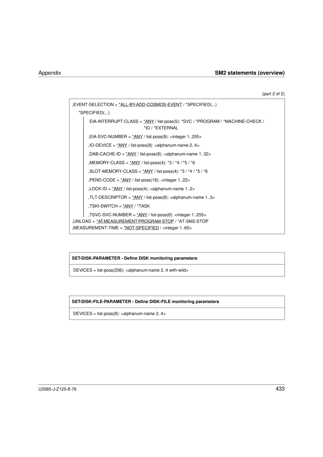 Siemens U3585-J-Z125-8-76 1, SM2 monitoring system manual 433 