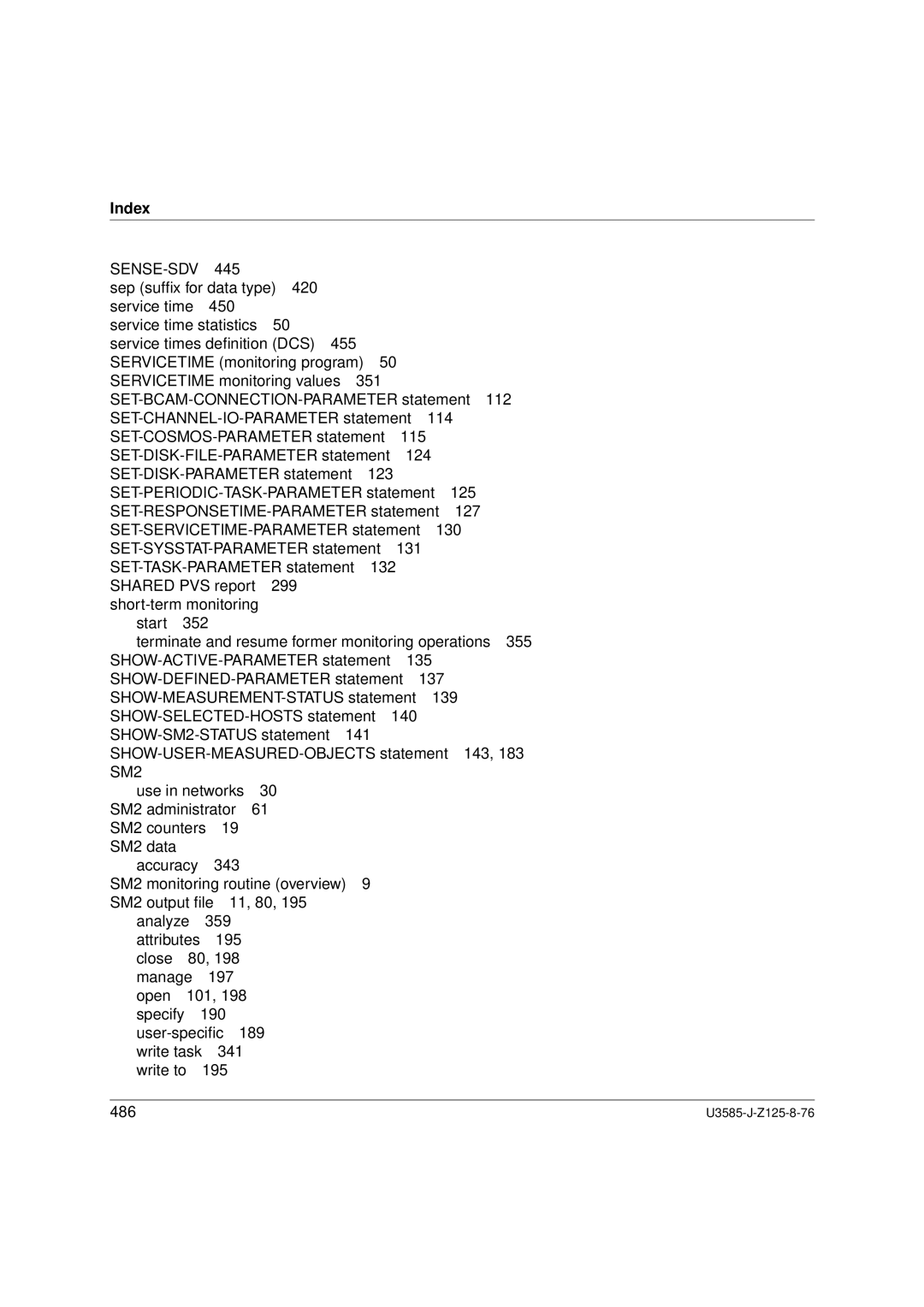 Siemens SM2 monitoring system, U3585-J-Z125-8-76 1 manual Sense-Sdv 