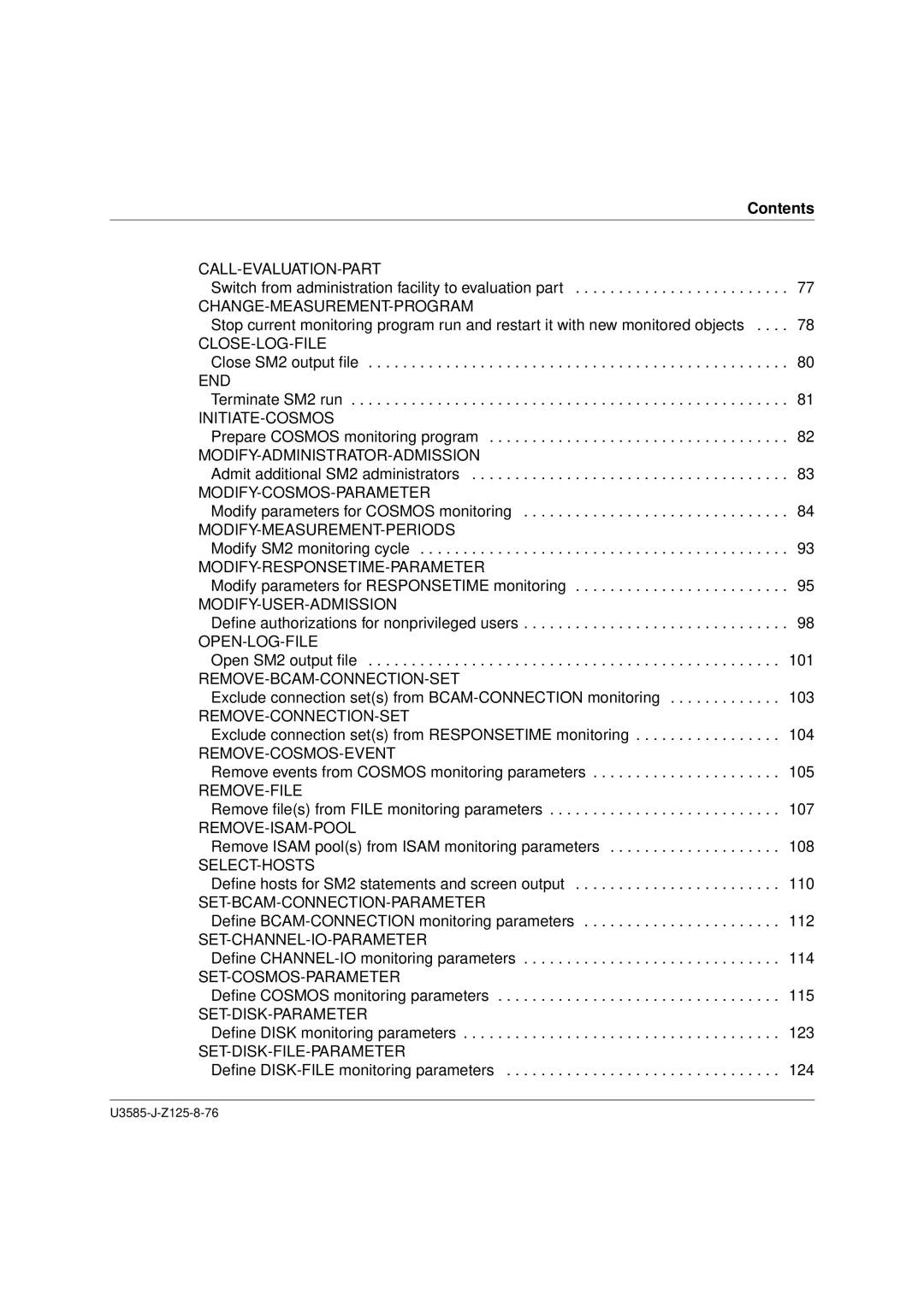 Siemens U3585-J-Z125-8-76 1 manual Call-Evaluation-Part, Change-Measurement-Program, Close-Log-File, End, Initiate-Cosmos 