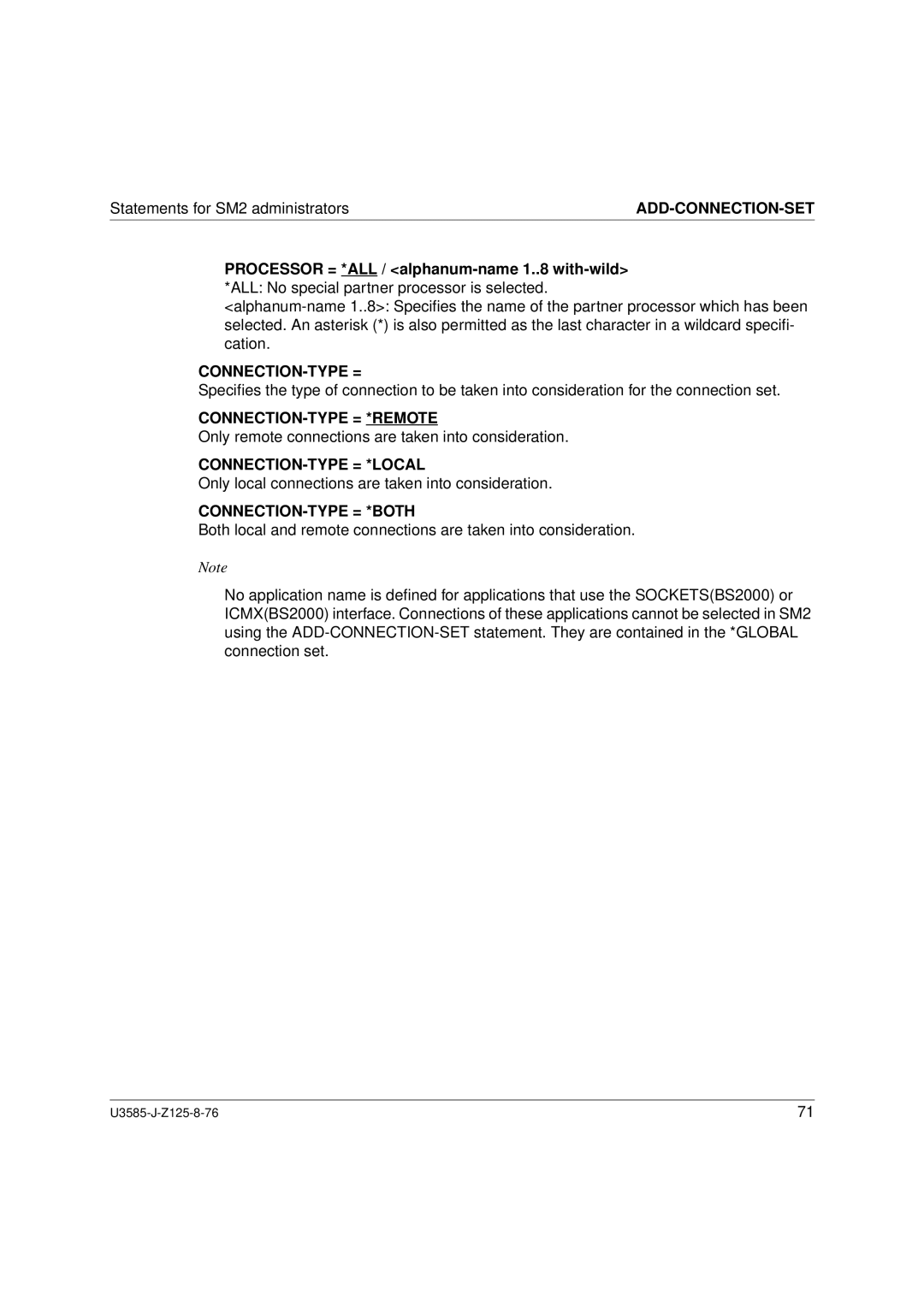 Siemens U3585-J-Z125-8-76 1, SM2 monitoring system manual Connection-Type = 