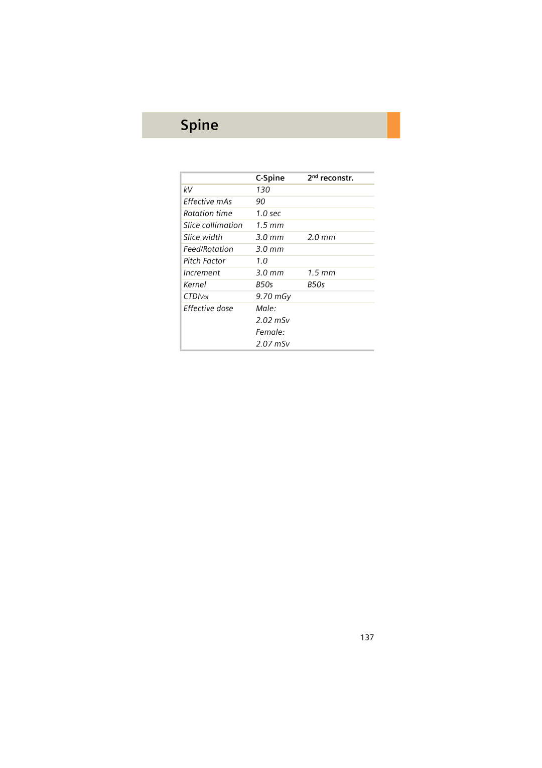 Siemens Software version syngo CT 2005C manual Spine 2nd reconstr 