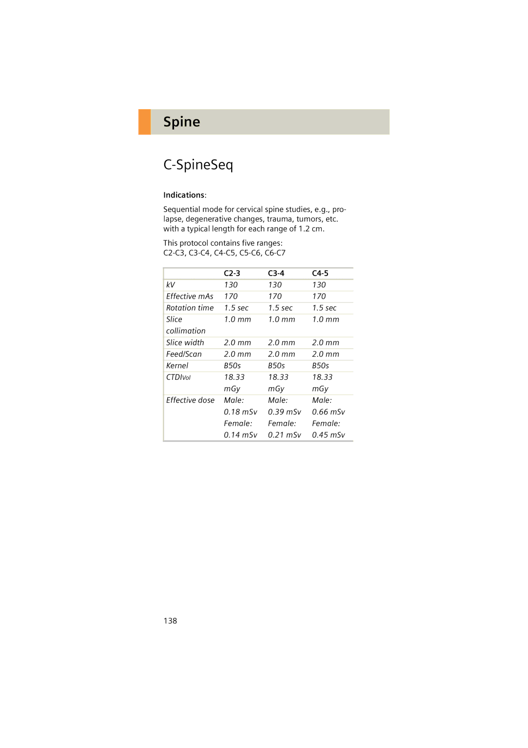 Siemens Software version syngo CT 2005C manual SpineSeq, C2-3 C3-4 C4-5 