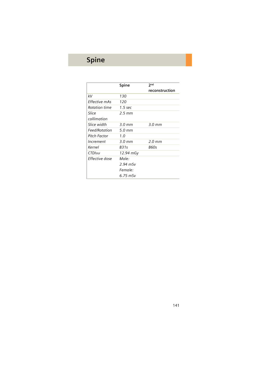 Siemens Software version syngo CT 2005C manual Spine, Reconstruction 