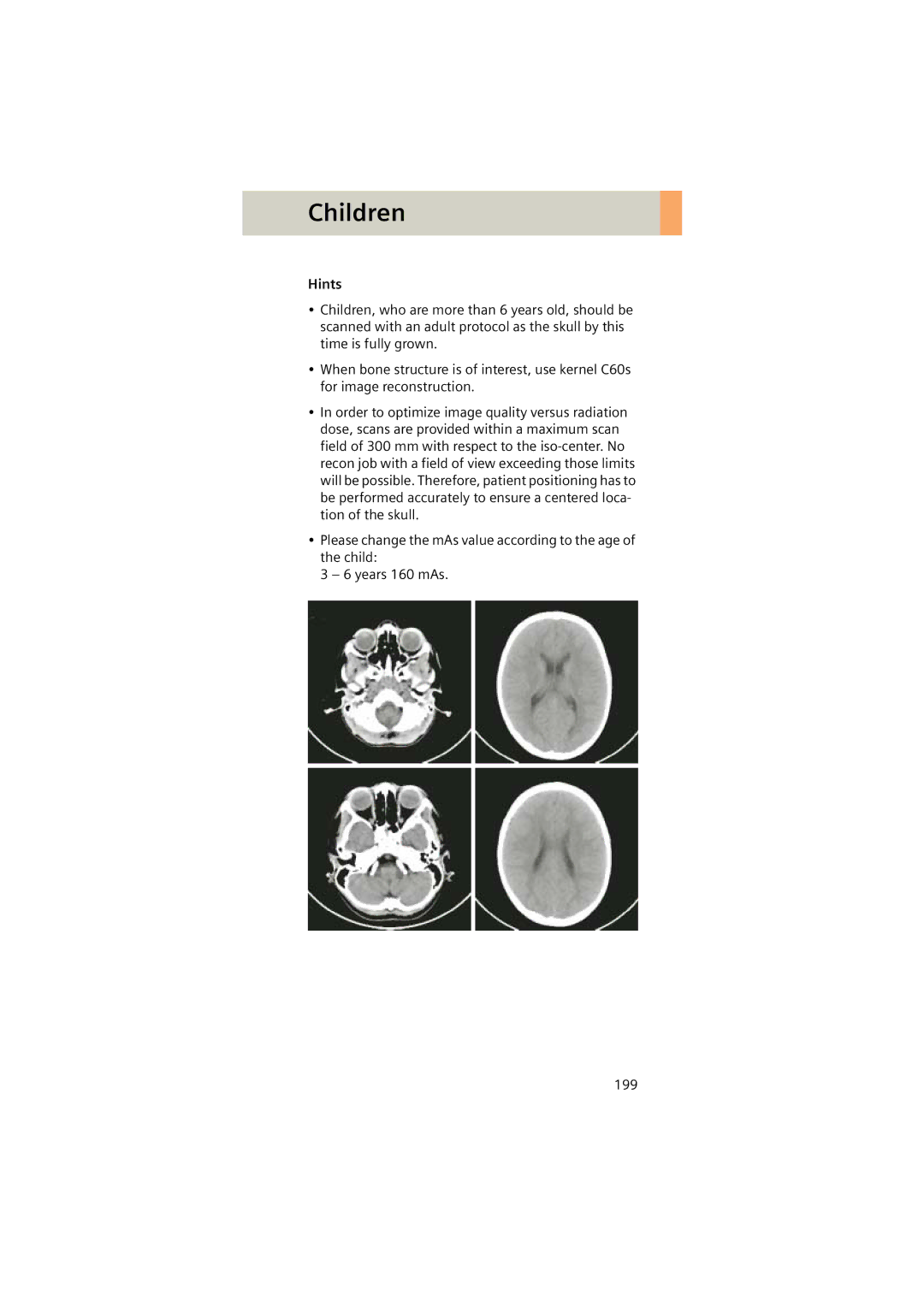 Siemens Software version syngo CT 2005C manual Children 