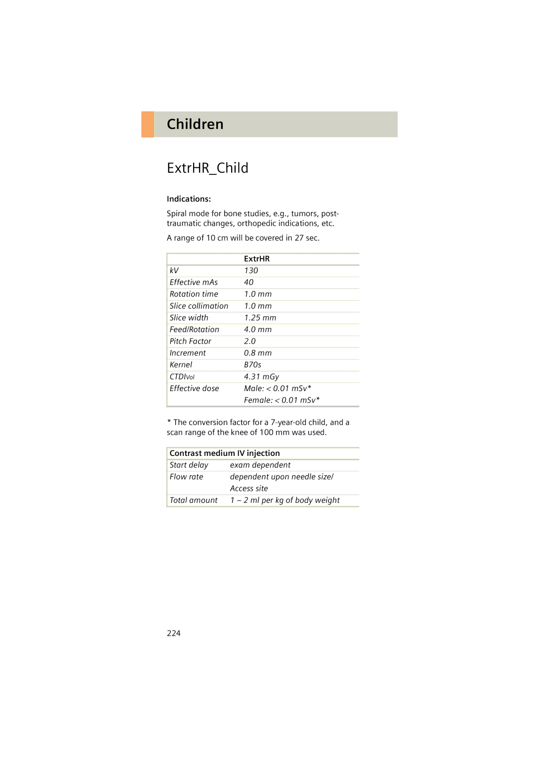 Siemens Software version syngo CT 2005C manual ExtrHRChild, 130 