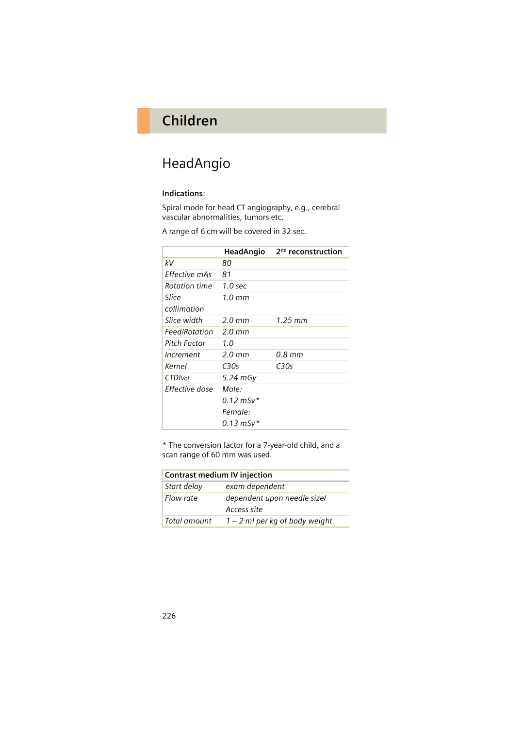 Siemens Software version syngo CT 2005C manual HeadAngio 2nd reconstruction 