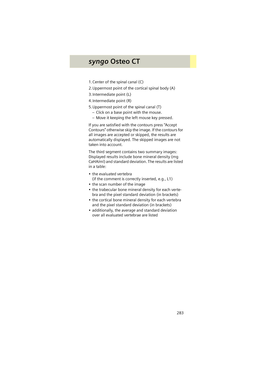 Siemens Software version syngo CT 2005C manual Syngo Osteo CT 