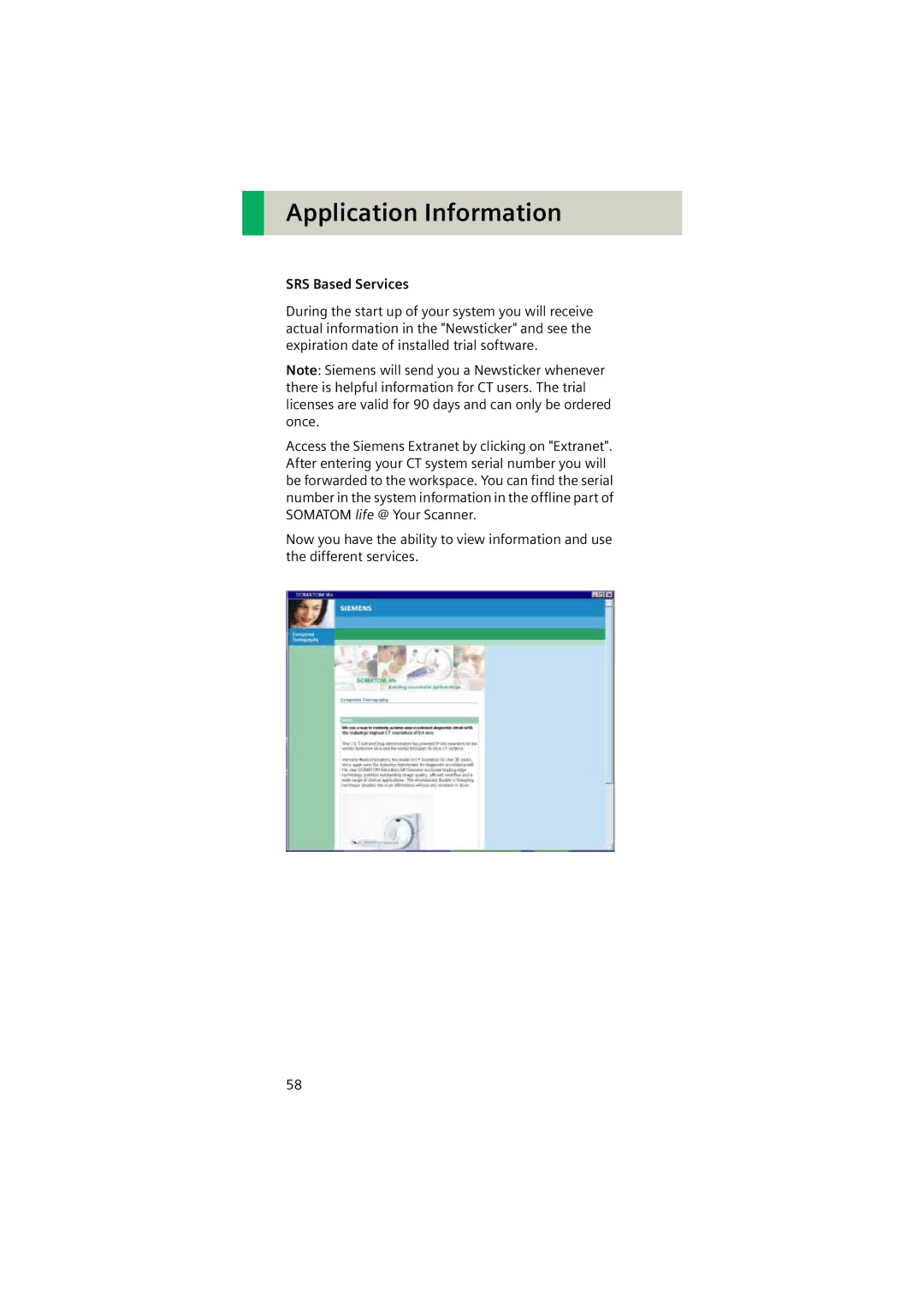 Siemens Software version syngo CT 2005C manual SRS Based Services 