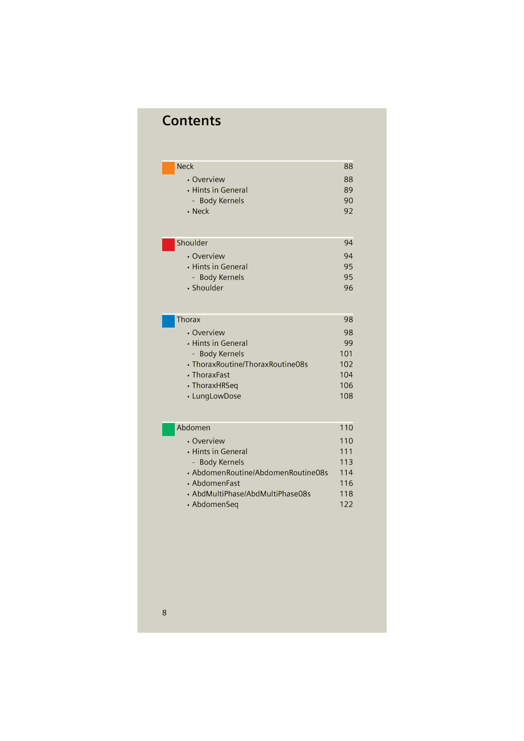 Siemens Software version syngo CT 2005C manual Contents 