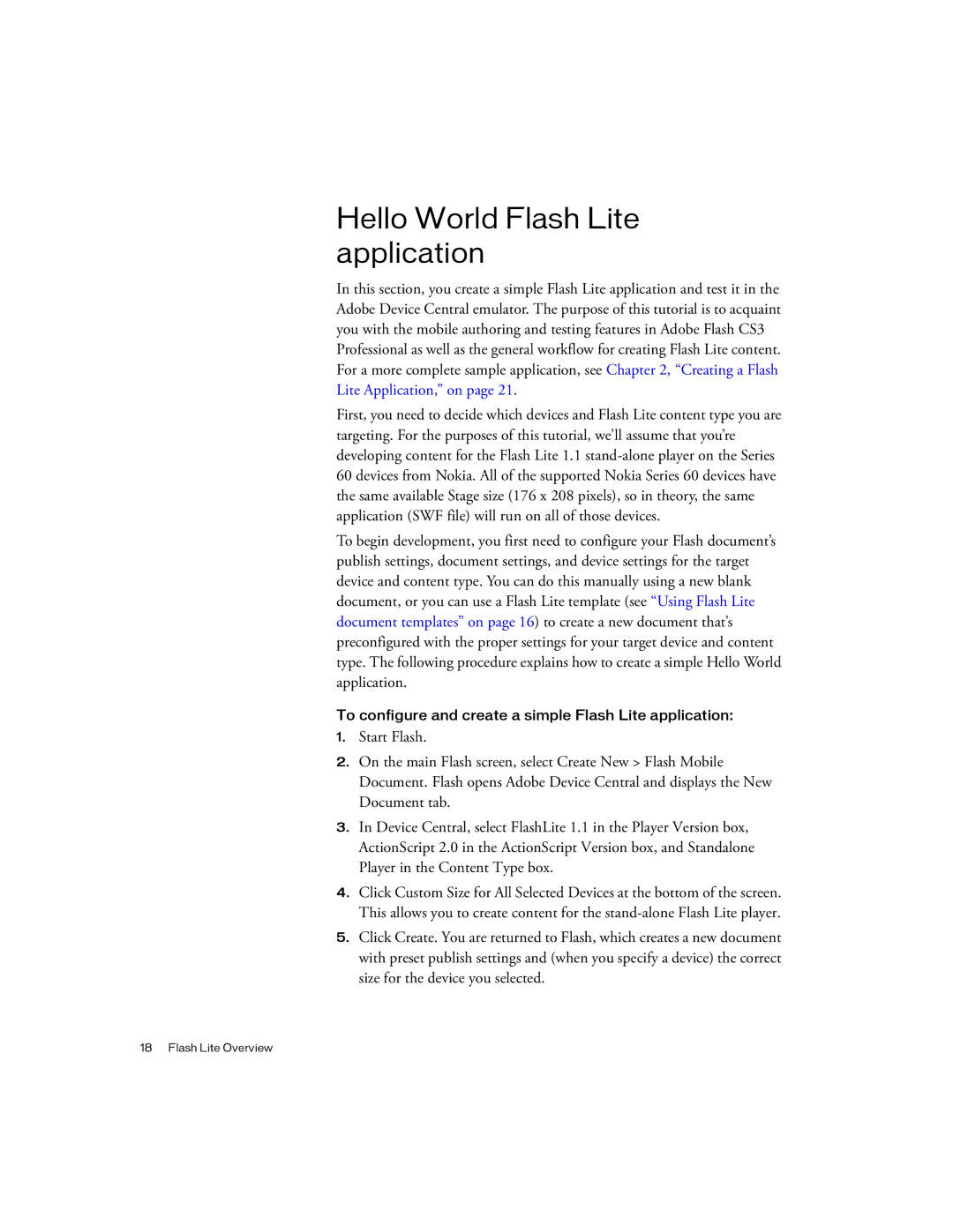 Siemens sony manual Hello World Flash Lite application 