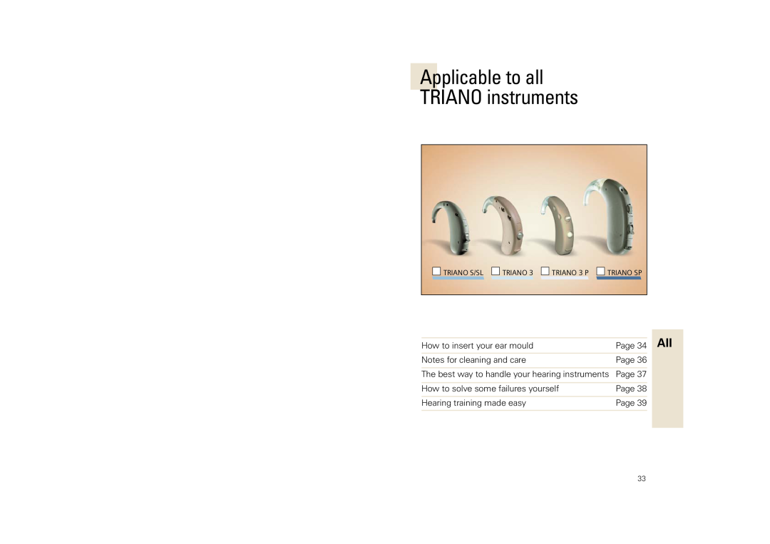 Siemens SL, SP, 3 P manual Applicable to all TRIANO instruments 