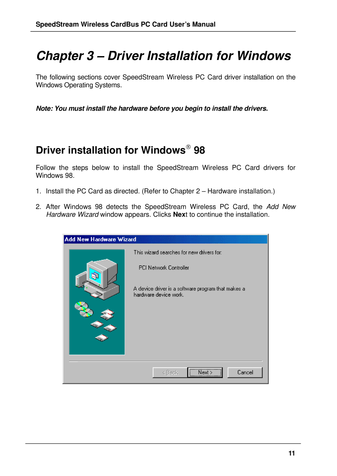 Siemens SS1021 user manual Driver Installation for Windows, Driver installation for Windows 