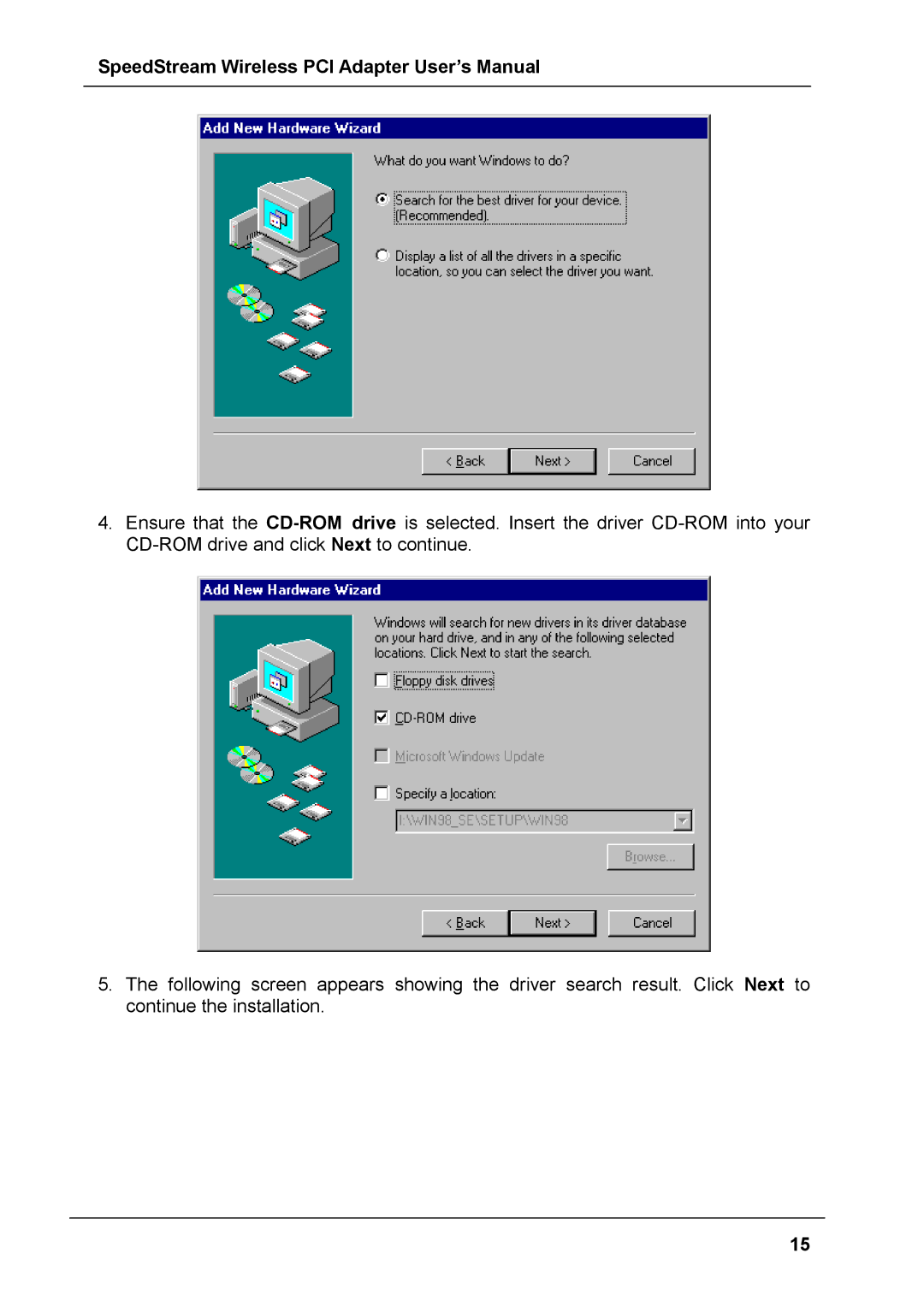 Siemens SS1024 user manual SpeedStream Wireless PCI Adapter User’s Manual 