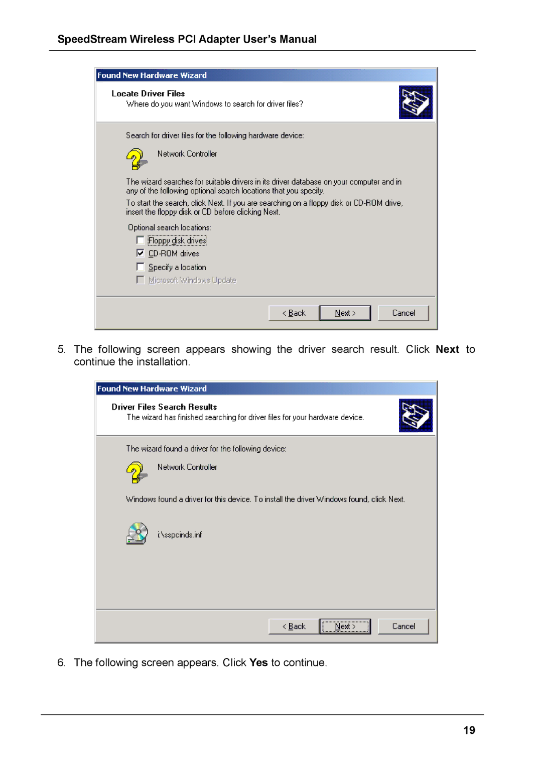 Siemens SS1024 user manual SpeedStream Wireless PCI Adapter User’s Manual 