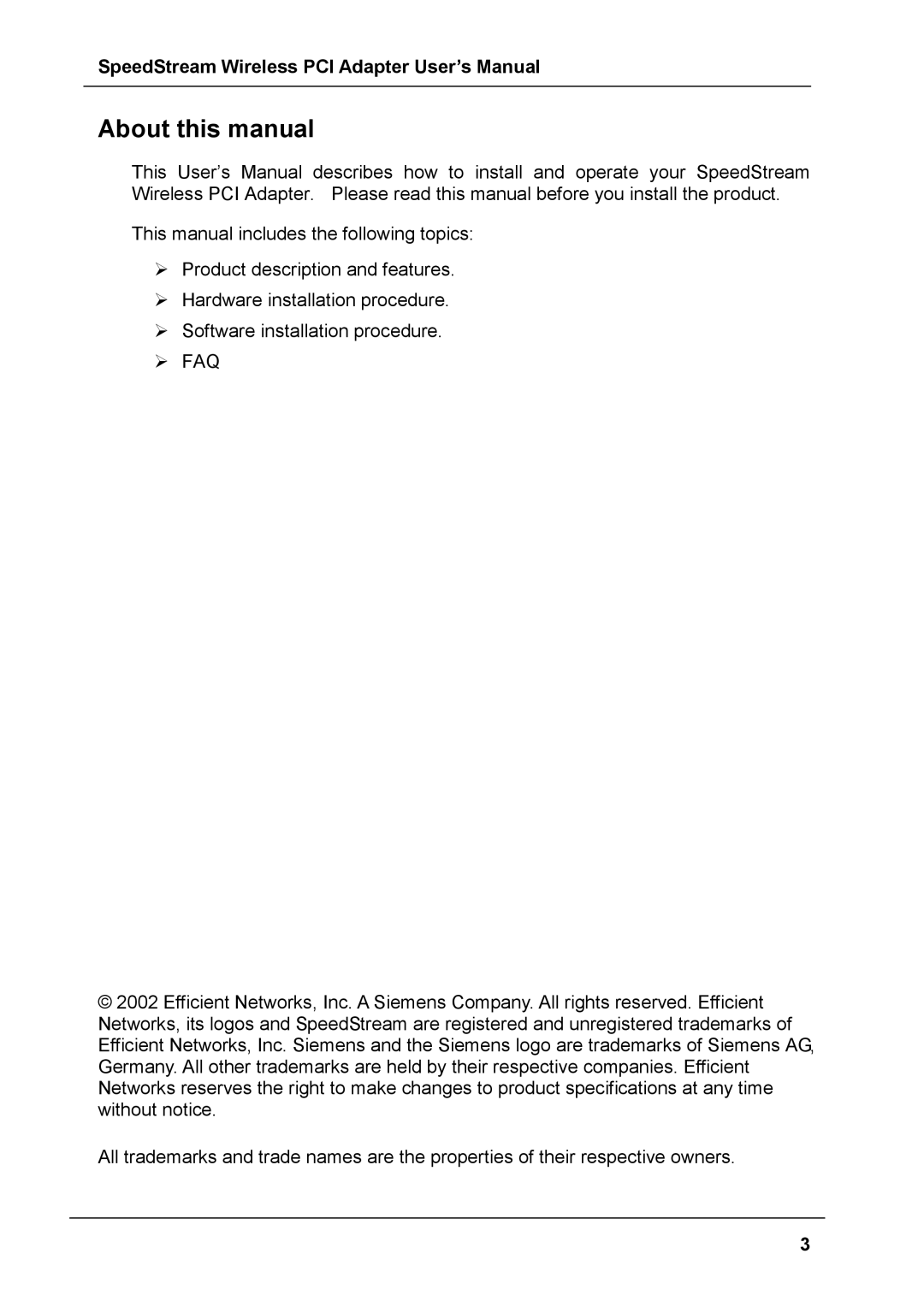 Siemens SS1024 user manual About this manual 