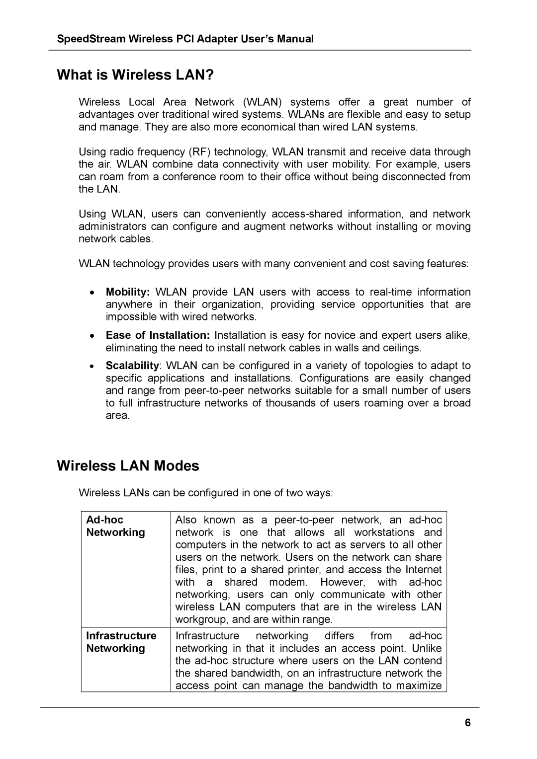 Siemens SS1024 user manual What is Wireless LAN?, Wireless LAN Modes 