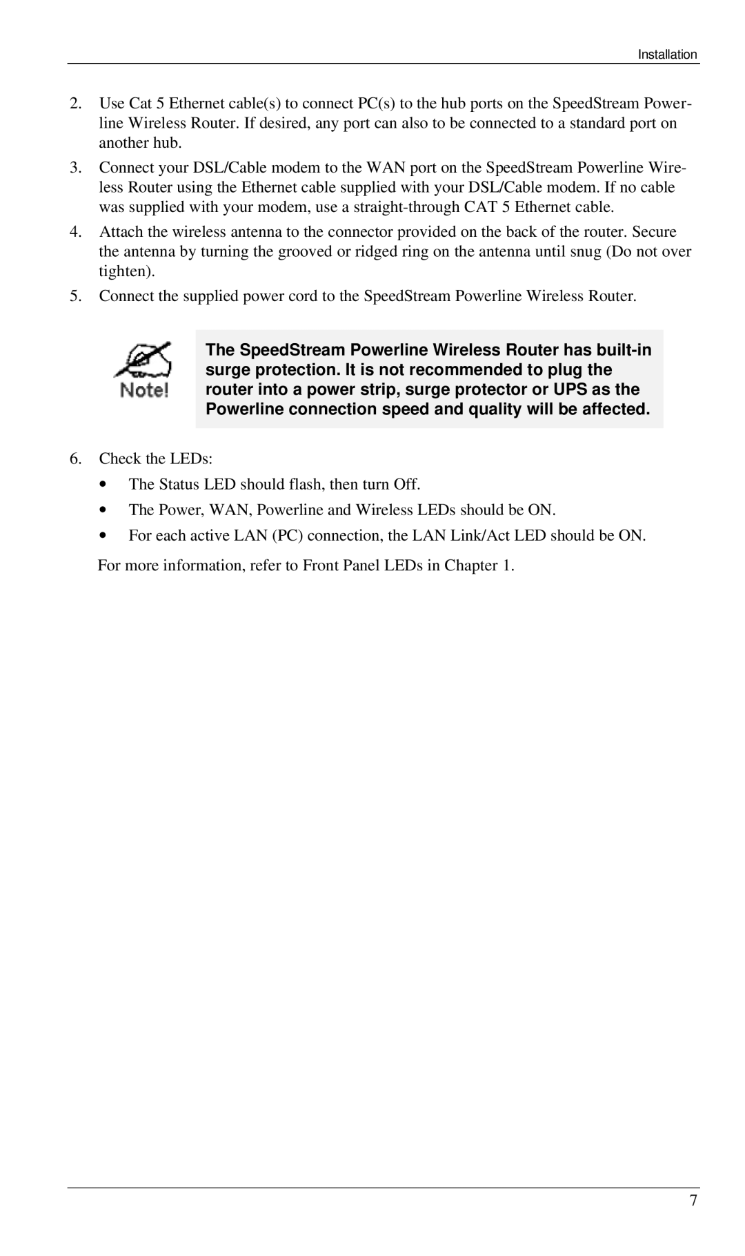 Siemens SS2524 manual Installation 