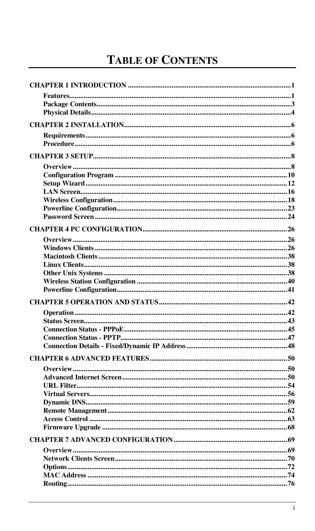 Siemens SS2524 manual Table of Contents 