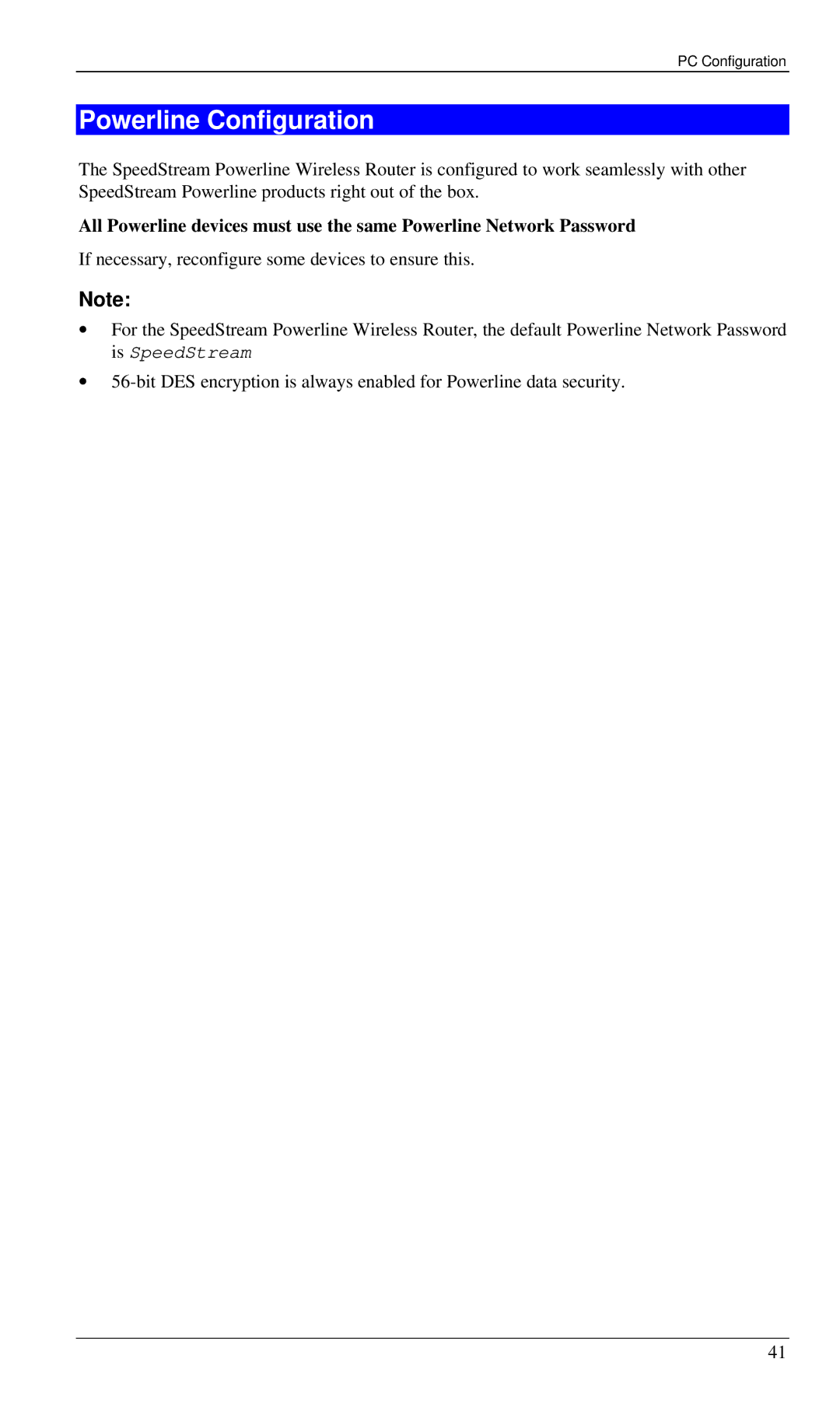 Siemens SS2524 manual Powerline Configuration 