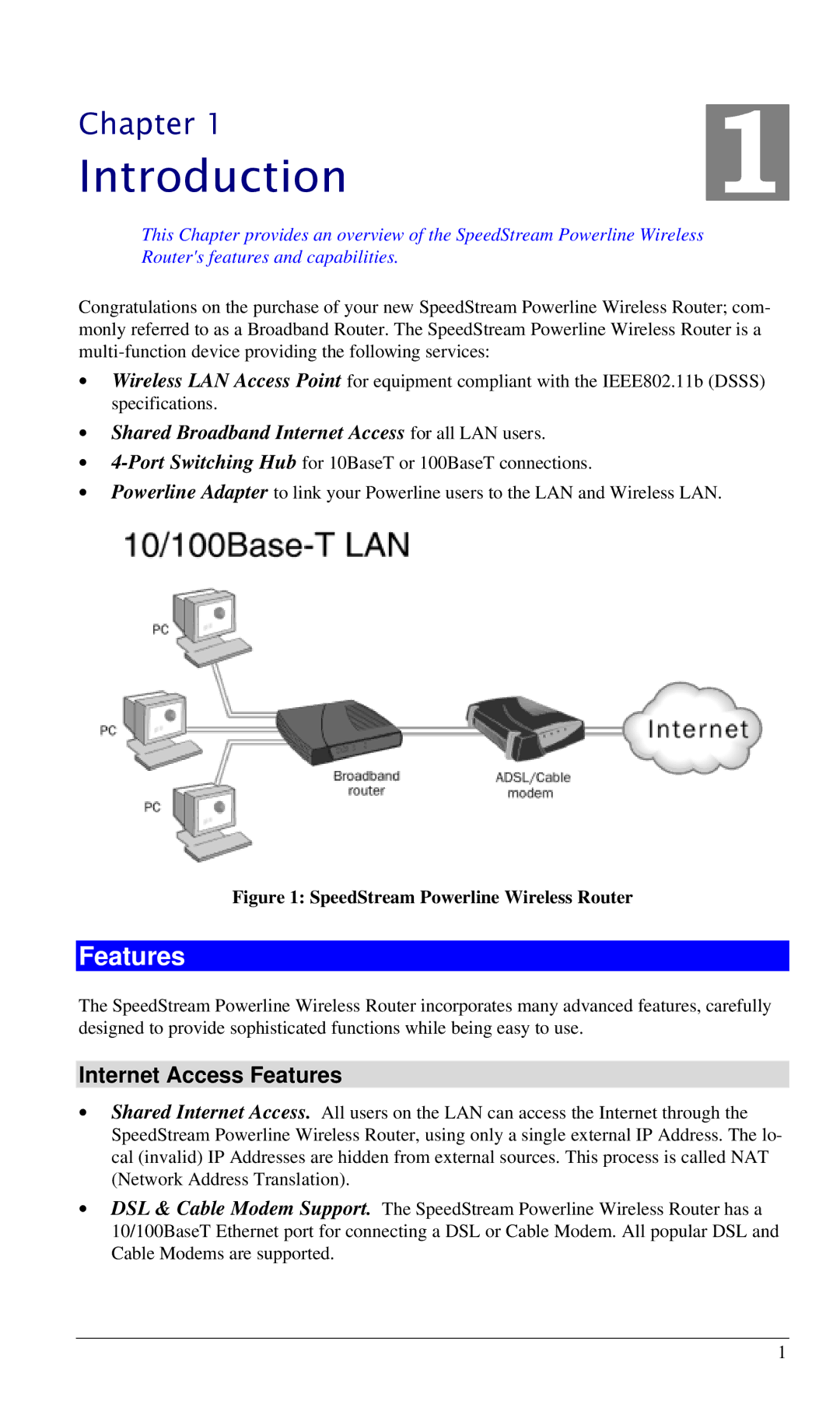 Siemens SS2524 manual Introduction, Internet Access Features 