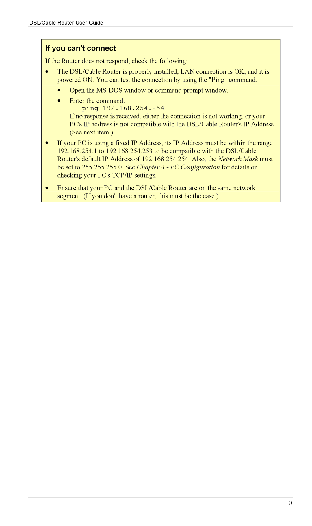 Siemens SS2604 manual If you cant connect 