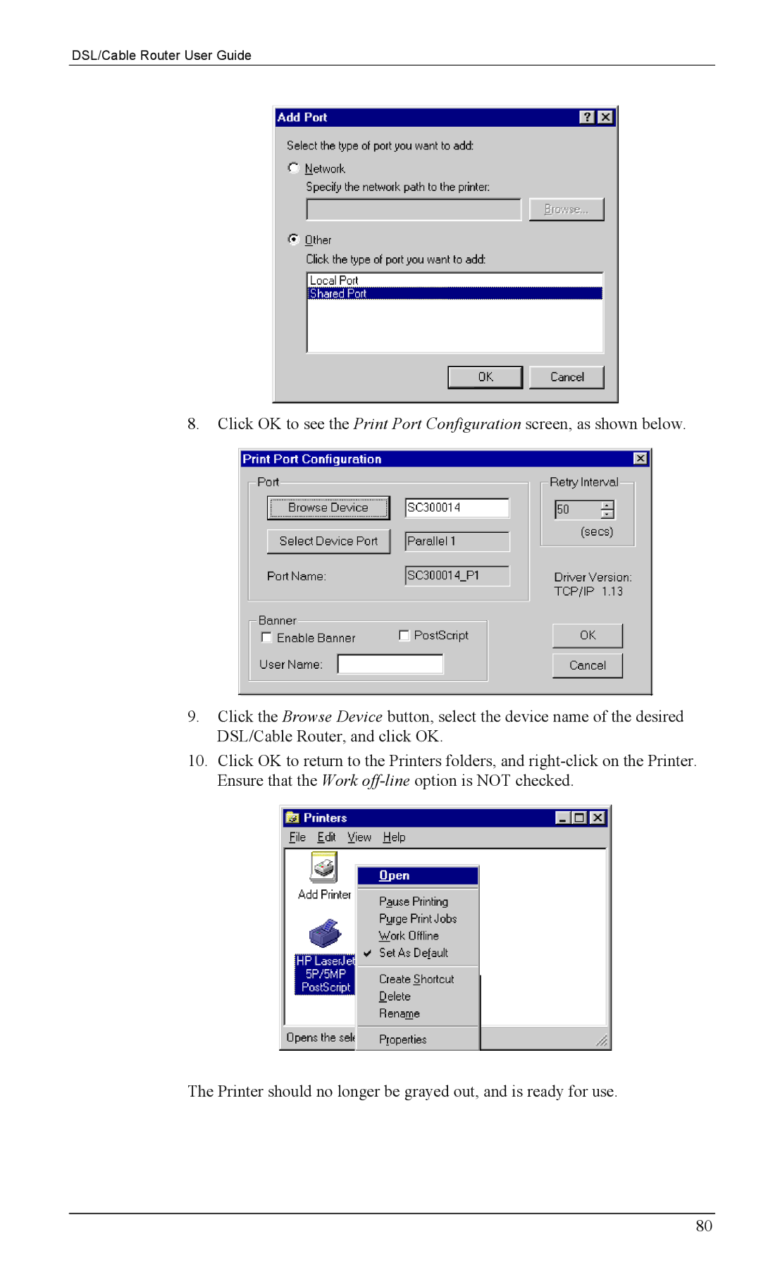 Siemens SS2604 manual DSL/Cable Router User Guide 