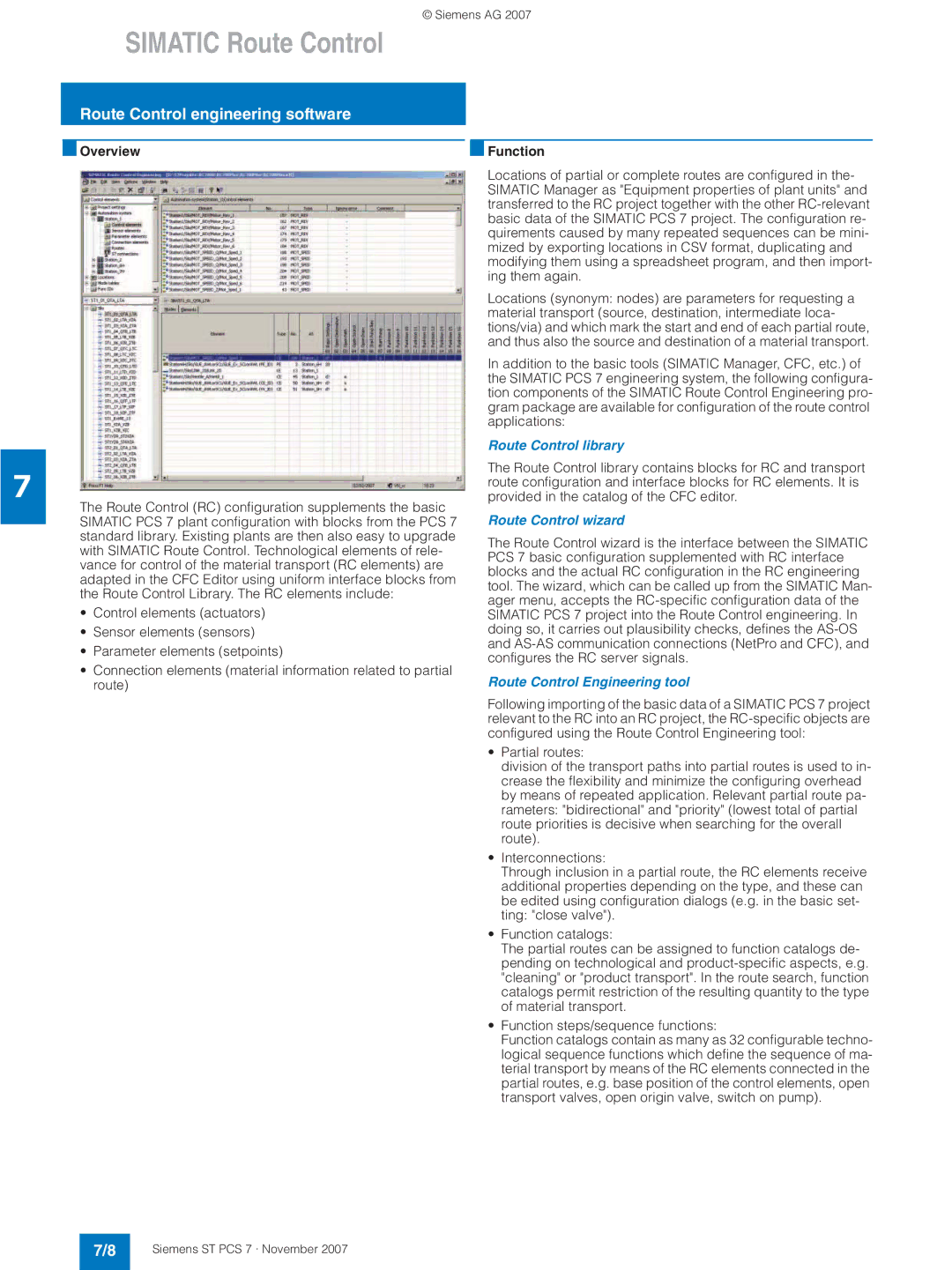 Siemens ST PCS 7 manual Route Control engineering software, Route Control library, Route Control wizard 