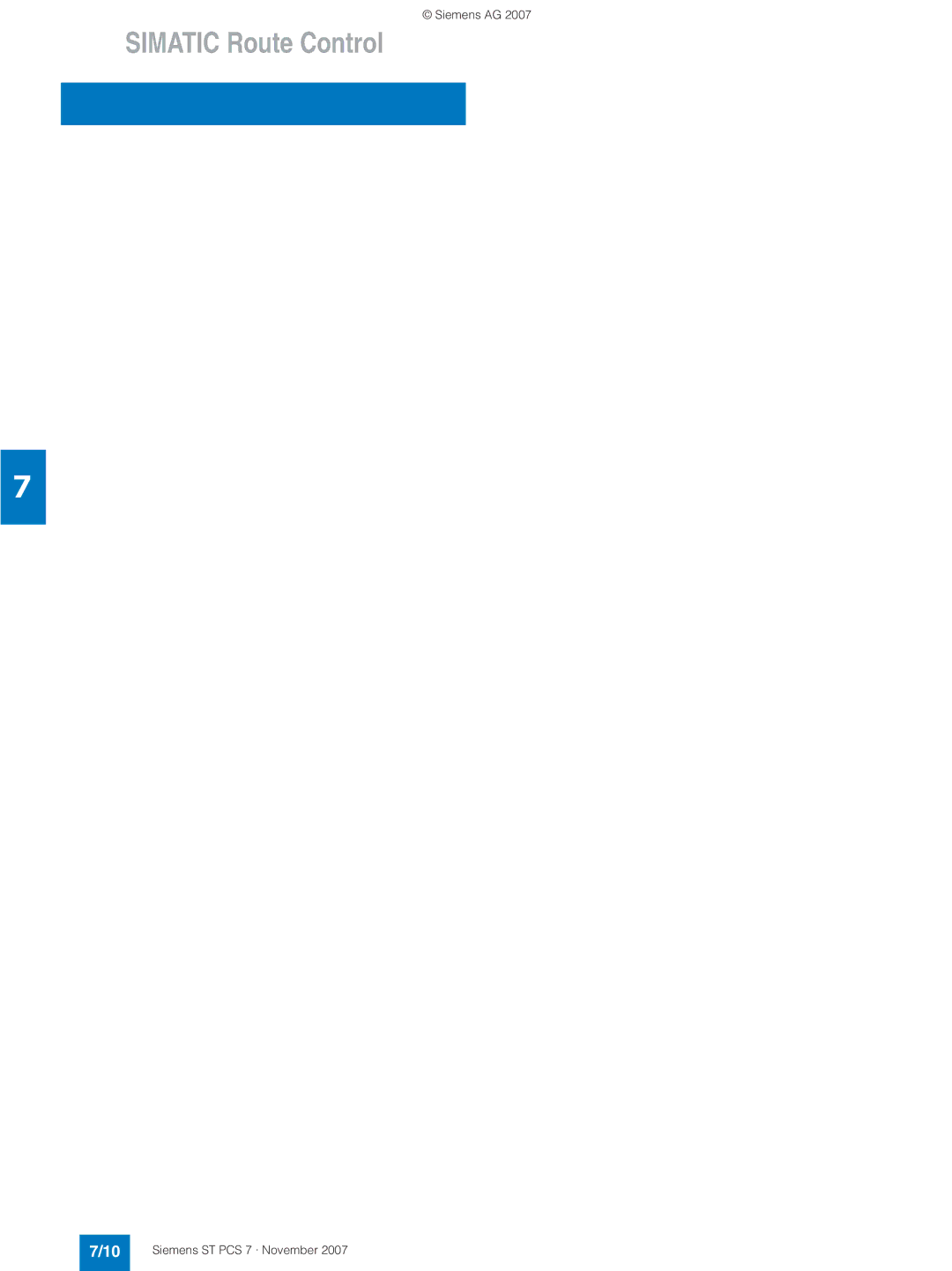 Siemens ST PCS 7 manual Simatic Route Control 