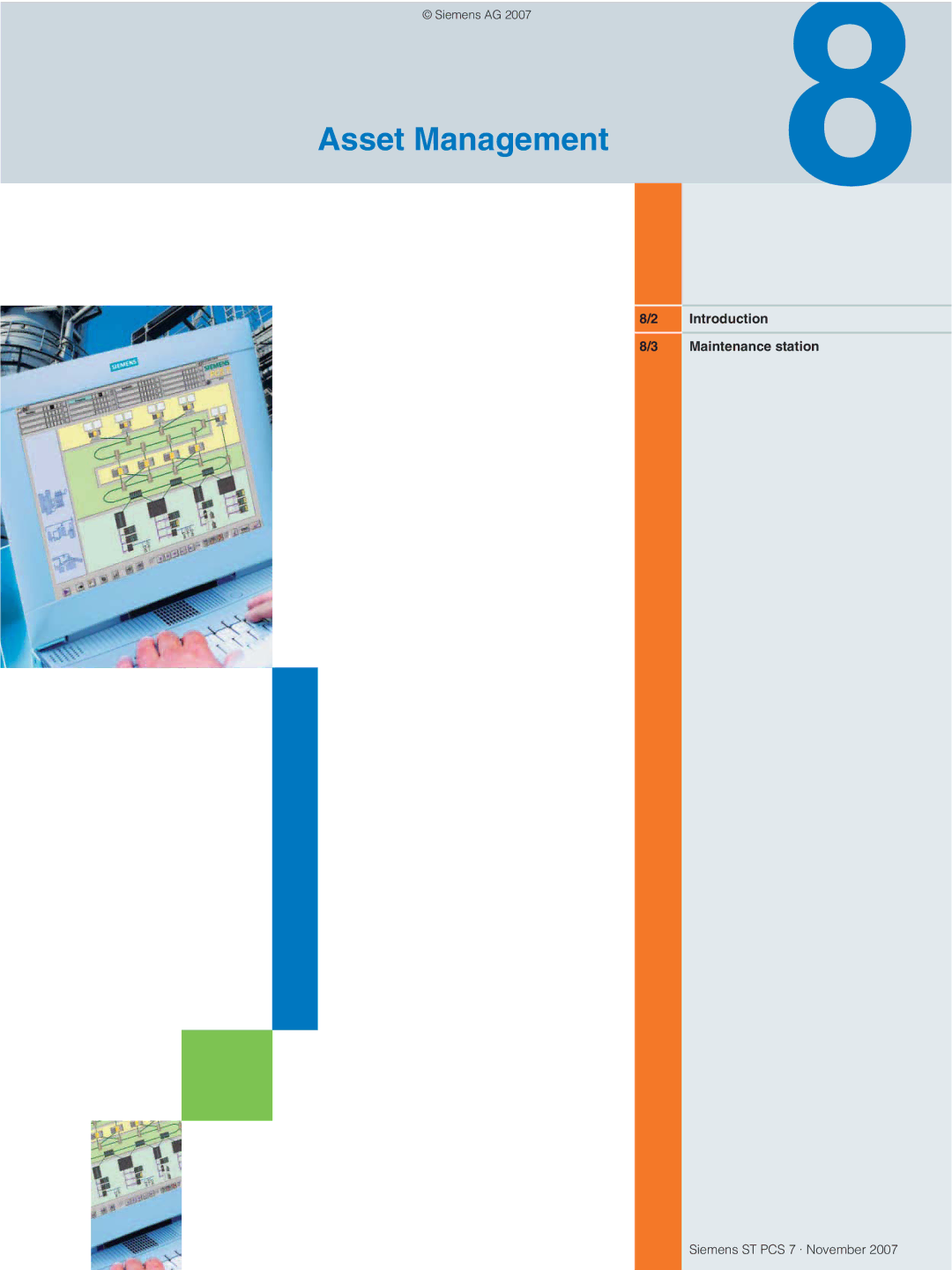 Siemens ST PCS 7 manual Asset Management, Introduction Maintenance station 