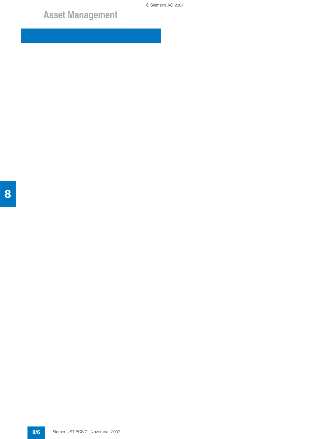Siemens ST PCS 7 manual Asset Management 