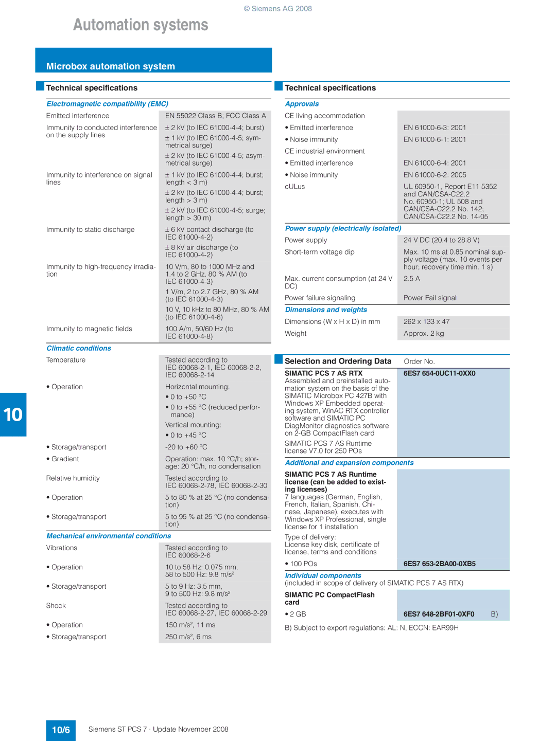 Siemens ST PCS 7 manual 10/6, Electromagnetic compatibility EMC 