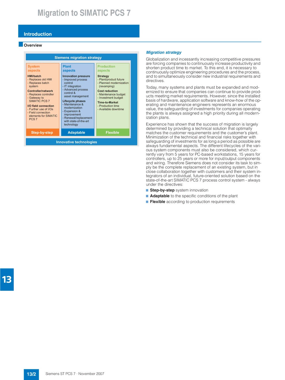 Siemens ST PCS 7 manual 13/2, Migration strategy 