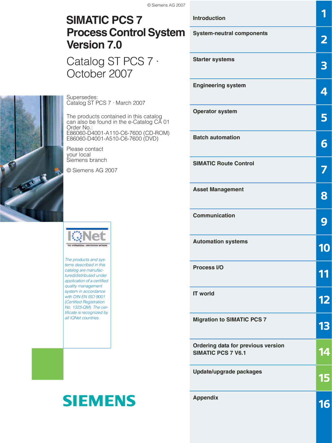 Siemens ST PCS 7 manual Simatic PCS 