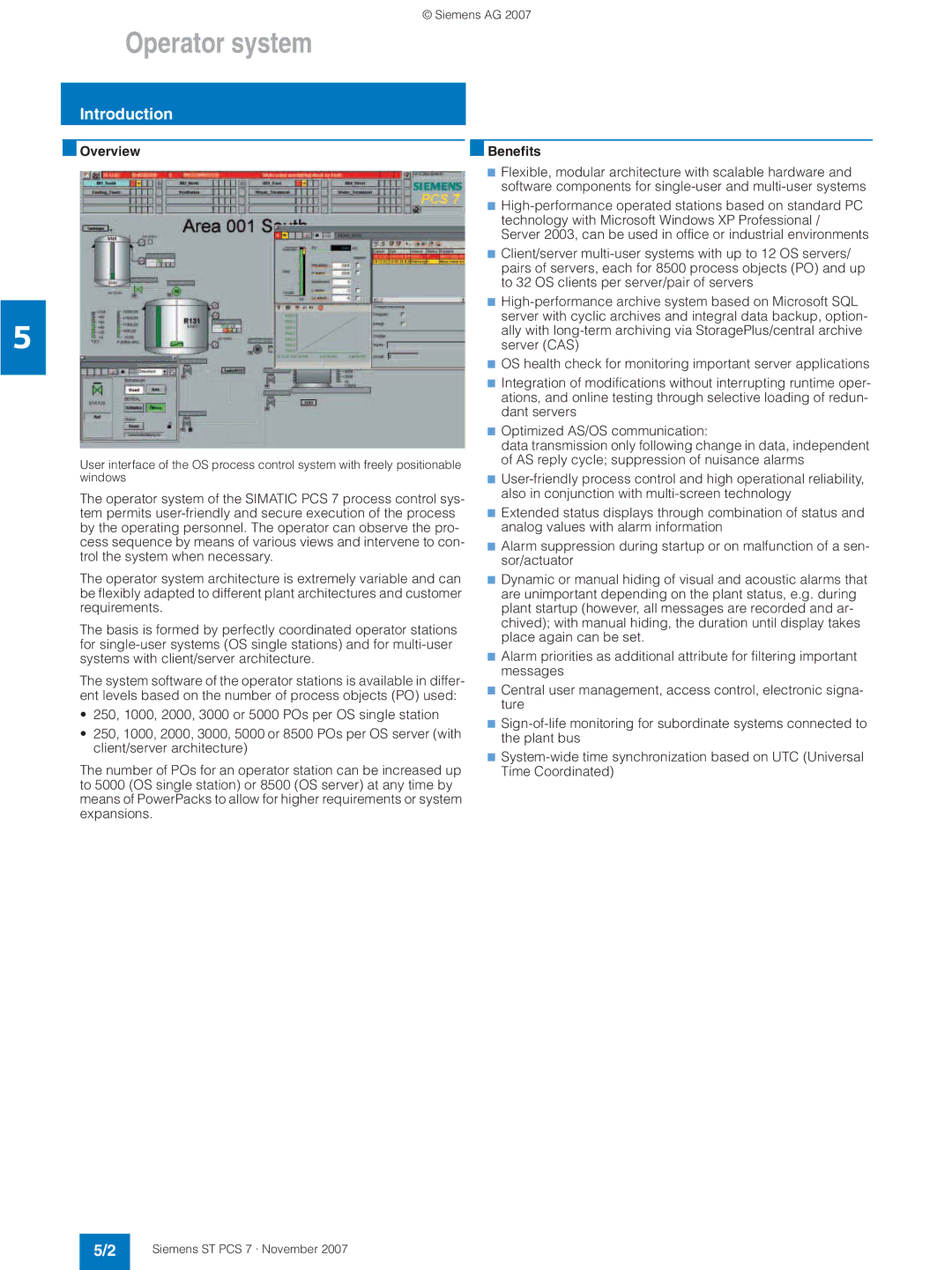 Siemens ST PCS 7 manual Operator system 