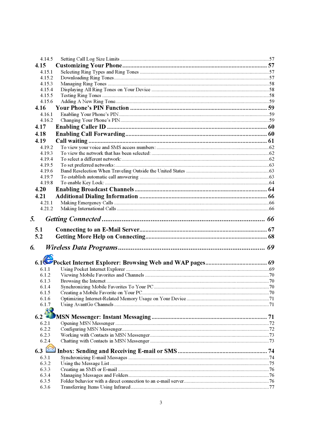 Siemens SX56 manual Getting Connected 