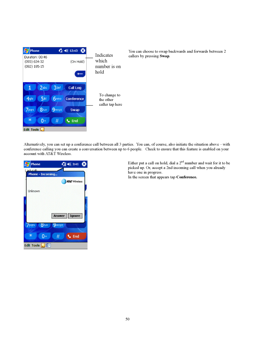 Siemens SX56 manual Indicates which number is on hold 